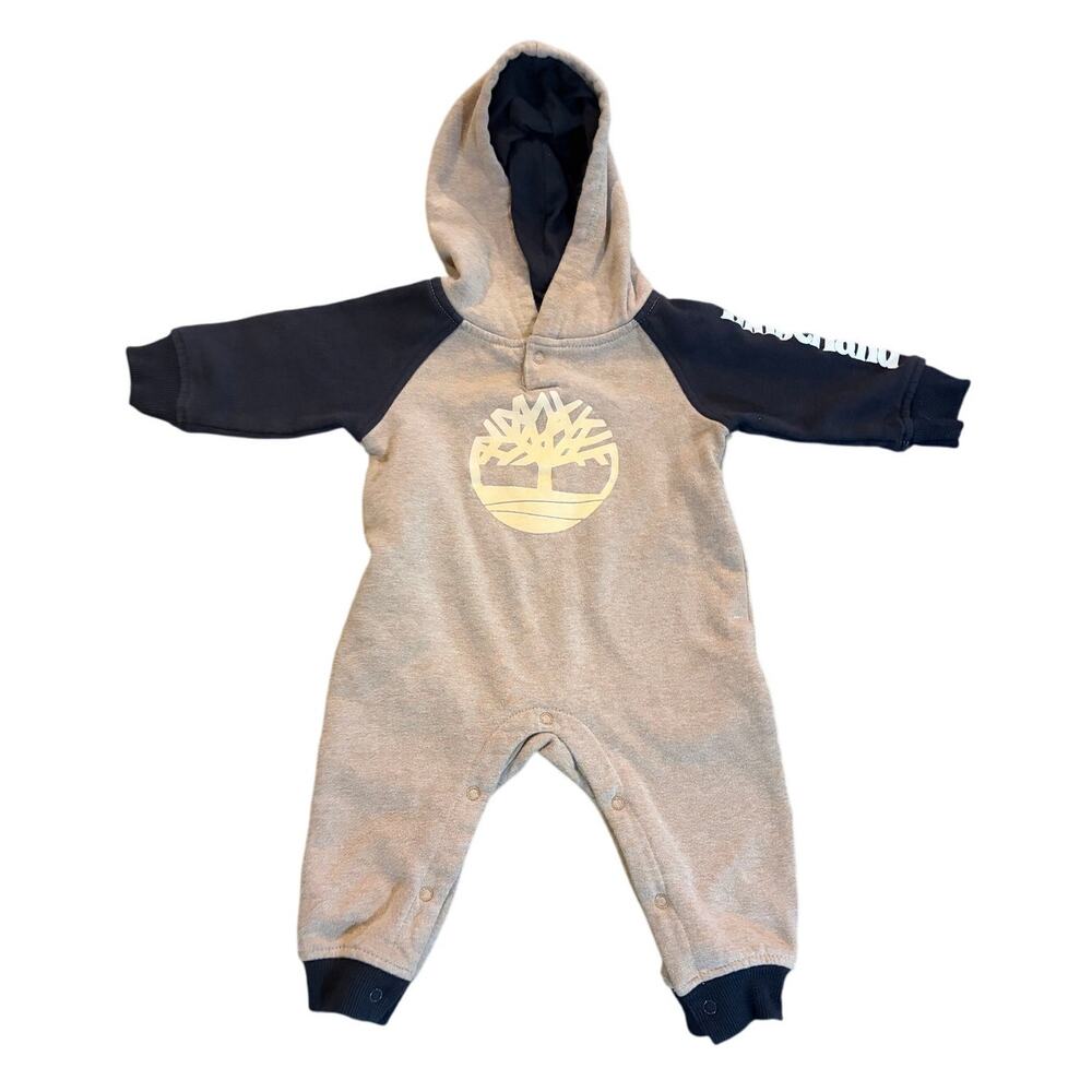 Timberland Baby Jumper 12 M Brown Hoodie Cotton Blend